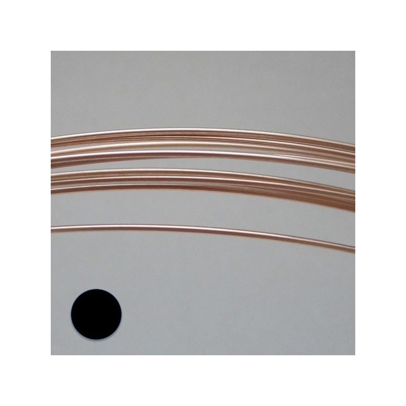 20 gauge Half Hard Round 14k Pink Gold Filled Wire - 5 Metres