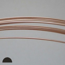 21 gauge Half Hard Half Round 14k Rose Gold Filled Wire - 1 Metre