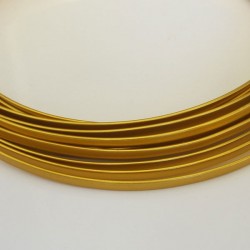 Gold Anodised Flat Aluminium Wire 4mm X 1.2mm - 5m