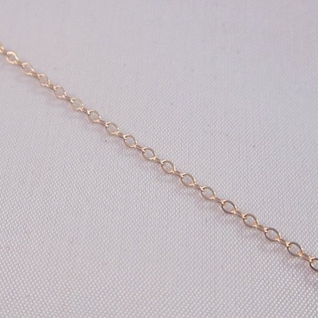 Flat Cable 1.6mm Rose Gold Filled Chain - 50cm