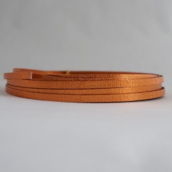 Copper Anodised Flat Textured Aluminium Wire 5mm X 1mm - 5m