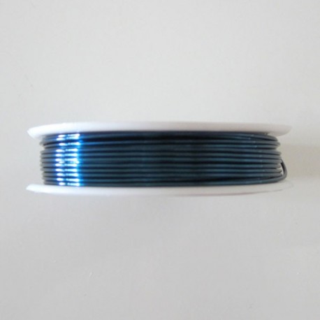 28 Gauge Round Sapphire Blue Coloured Copper Wire - 35 Metres