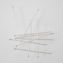 Ball Head Pin 38mm Argentium 24 Gauge 3/4 Hard - Pack of 10