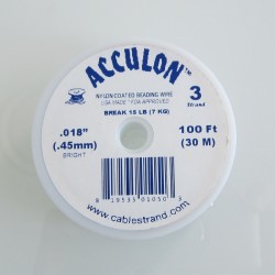 Acculon 0.45mm 3 Strand Beading Wire - Clear 30m
