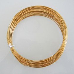 14 Gauge Gold Anodised Aluminium Round Wire - 13m