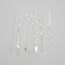 Spear Head Pin 50mm Silver Plated Brass 22ga - Pack of 100