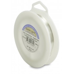 Artistic Wire 18ga Round Silver Plated Copper Wire - 15 Metres