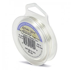 Artistic Wire 22ga Round Silver Plated Copper Wire - 9 Metres