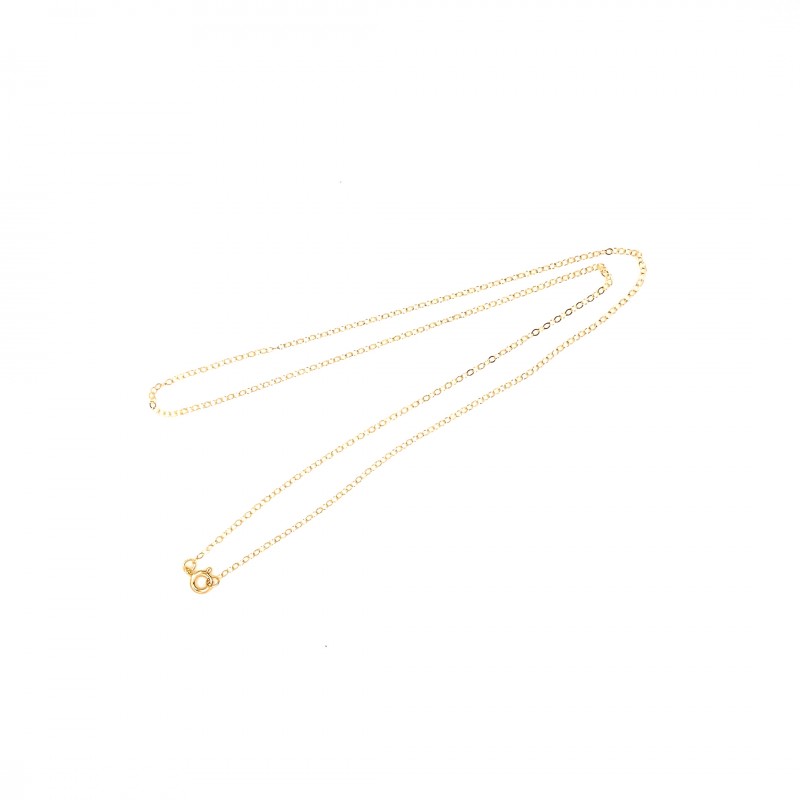 Finished Flat Oval Cable 1.5mm 14K Gold Filled Necklace - 50cm