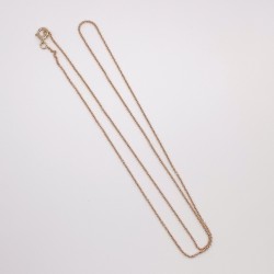 Finished Oval Cable 1.1mm 14K Rose Gold Filled Necklace - 50cm