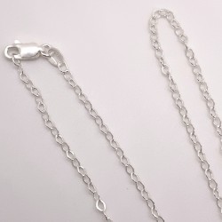 Finished 2.2mm Flat Cable Sterling Silver Filled Necklace - 50cm Zoom