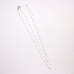 Finished Oval Cable 0.8mm Sterling Silver Necklace - 50cm