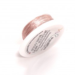 ParaWire 28ga Round Rose Gold Silver Plated Copper  Wire - 60 Metres