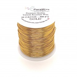 ParaWire 20ga Round Gold Finished and Silver Plated Copper  Wire - 90 Metres