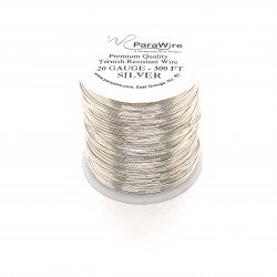 ParaWire 20ga Round Silver Plated Copper Wire - 90 Metres