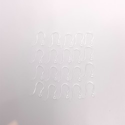 Acrylic Ear Wire Clear - 10 Pairs