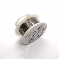 ParaWire 26ga Round Titanium Silver Plated Copper Wire - 13 Metres