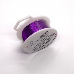 ParaWire 24ga Round Amethyst Silver Plated Copper Wire - 9 Metres