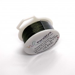 ParaWire 24ga Round Olive Copper Wire with Anti Tarnish Coating - 18 Metres