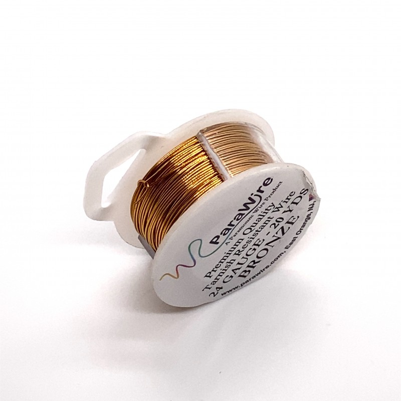 ParaWire 24ga Round Bronze Copper Wire with Anti Tarnish Coating - 18 Metres