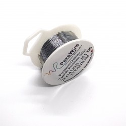 ParaWire 28ga Round Titanium Silver Plated Copper  Wire - 13 Metres