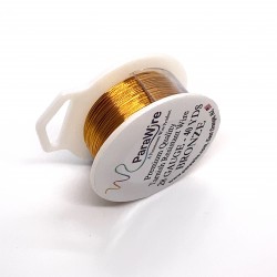 ParaWire 28ga Round Bronze Copper Wire with Anti Tarnish Coating -  36 Metres