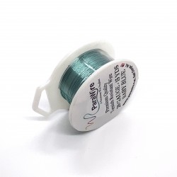 ParaWire 28ga Round Baby Blue Silver Plated Copper Wire - 13 Metres