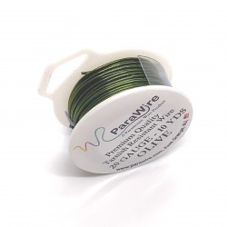 ParaWire 20ga Round Olive Copper Wire with Anti Tarnish Coating - 9 Metres