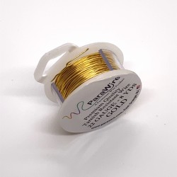 ParaWire 22ga Round Gold Finished and Silver Plated Copper  Wire - 7 Metres