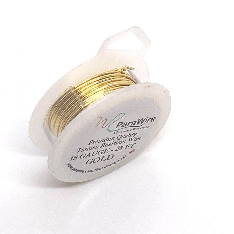 ParaWire 18ga Round Gold Finished and Silver Plated Copper  Wire - 7.6 Metres