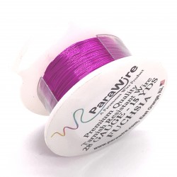 ParaWire 28ga Round Fuchsia Silver Plated Copper  Wire - 13 Metres