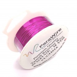 ParaWire 26ga Round Fuchsia Silver Plated Copper Wire - 13 Metres