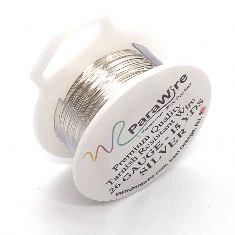 ParaWire 26ga Round Silver Plated Copper Wire - 13 Metres