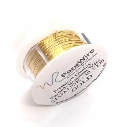 ParaWire 24ga Round Gold Finished and Silver Plated Copper  Wire - 9 Metres