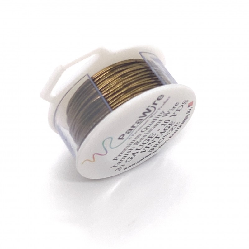 ParaWire 20ga Round Vintage Bronze Copper Wire with Anti Tarnish Coating - 9 Metres