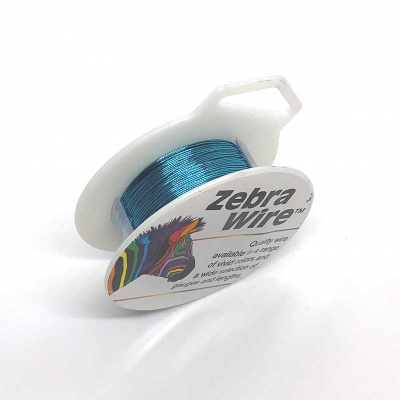 26 Gauge Round Turquoise Coloured Copper Wire - 27 Metres