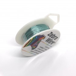 24 Gauge Round Aqua Blue Coloured Copper Wire - 18 Metres