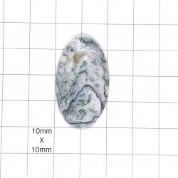 Tree Agate Oval Cabochon - 35x20x4mm Sold Individually