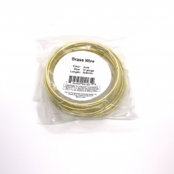 12 Gauge Round Gold Coloured Brass Wire - 2 Metres