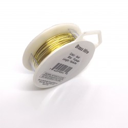 18 Gauge Round Gold Coloured Brass Wire - 9 Metres