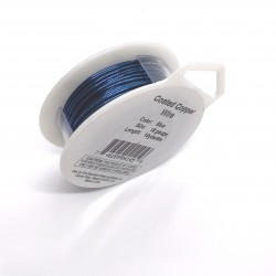 18 Gauge Round Sapphire Blue Coloured Copper Wire - 9 Metres