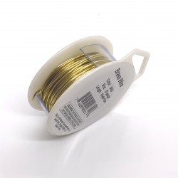 20 Gauge Round Gold Coloured Brass Wire - 13 Metres