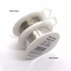 24 Gauge Round Silver Coloured Copper Wire - 18 Metres Compare