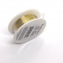 26 Gauge Round Gold Coloured Brass Wire - 27 Metres