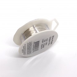26 Gauge Round Silver Plated Copper Wire - 27 Metres