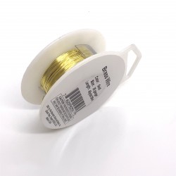 28 Gauge Round Gold Coloured Brass Wire - 35 Metres