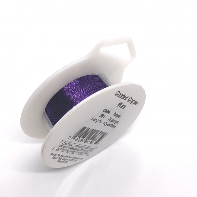 28 Gauge Round Purple Coloured Copper Wire - 35 Metres