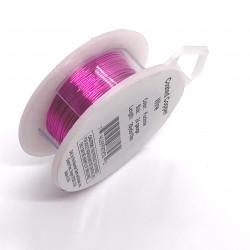 24 Gauge Round Fuchsia Coloured Copper Wire - 18 Metres
