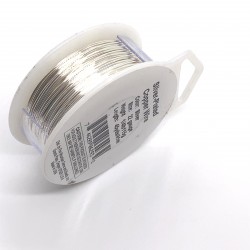 22 Gauge Round Silver Plated Copper Wire - 40 Metres
