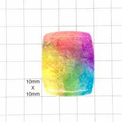 Rainbow Quartz Cabochon - 37x30x7mm Sold Individually